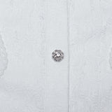 Outcast Victorian Gothic White Jacquard Ruffle Cuff Shirt Men's