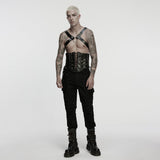 Hellebore Gothic PU Faux Leather Harness Men's