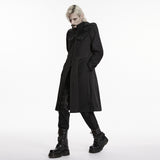 Hollow Crown Men's Gothic Cyberpunk coat in Black