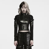 Liminal Gothic Faux Leather Zipped Top