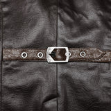 Desolate Gothic Faux Leather Waistcoat Men's