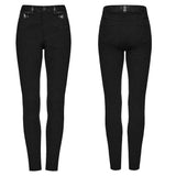 Obsidian Faux Leather Detail Skinny Trousers