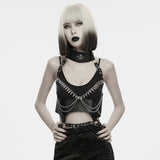 Sanctus Women's Gothic Dark Body Harness in Black