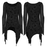 Antimony Women's Gothic Long Sleeve Top in Black