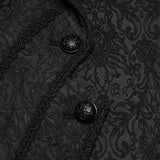 Manderley Men's Gothic Asymmetrical Tailcoat Vest in Black