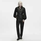 Thornfield Men's Gothic Victorian Brocade Pants in Black