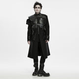 Goblin Market Men's Gothic Studded Shoulder Armor in Black