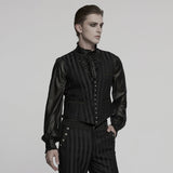 Gomez Gothic Striped Black Waistcoat Men's