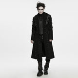 Barghest Men's Punk Chain Zipped Jacket in Black