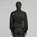 Tantalus Victorian Gothic Brocade Satin Waistcoat Men's