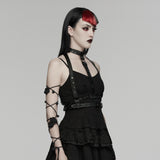 Introit Women's Punk Skeleton Spine Chain Harness in Black