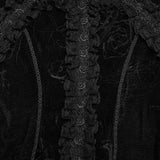 Crimson Elegy Women's Gothic Lace Top  in Black
