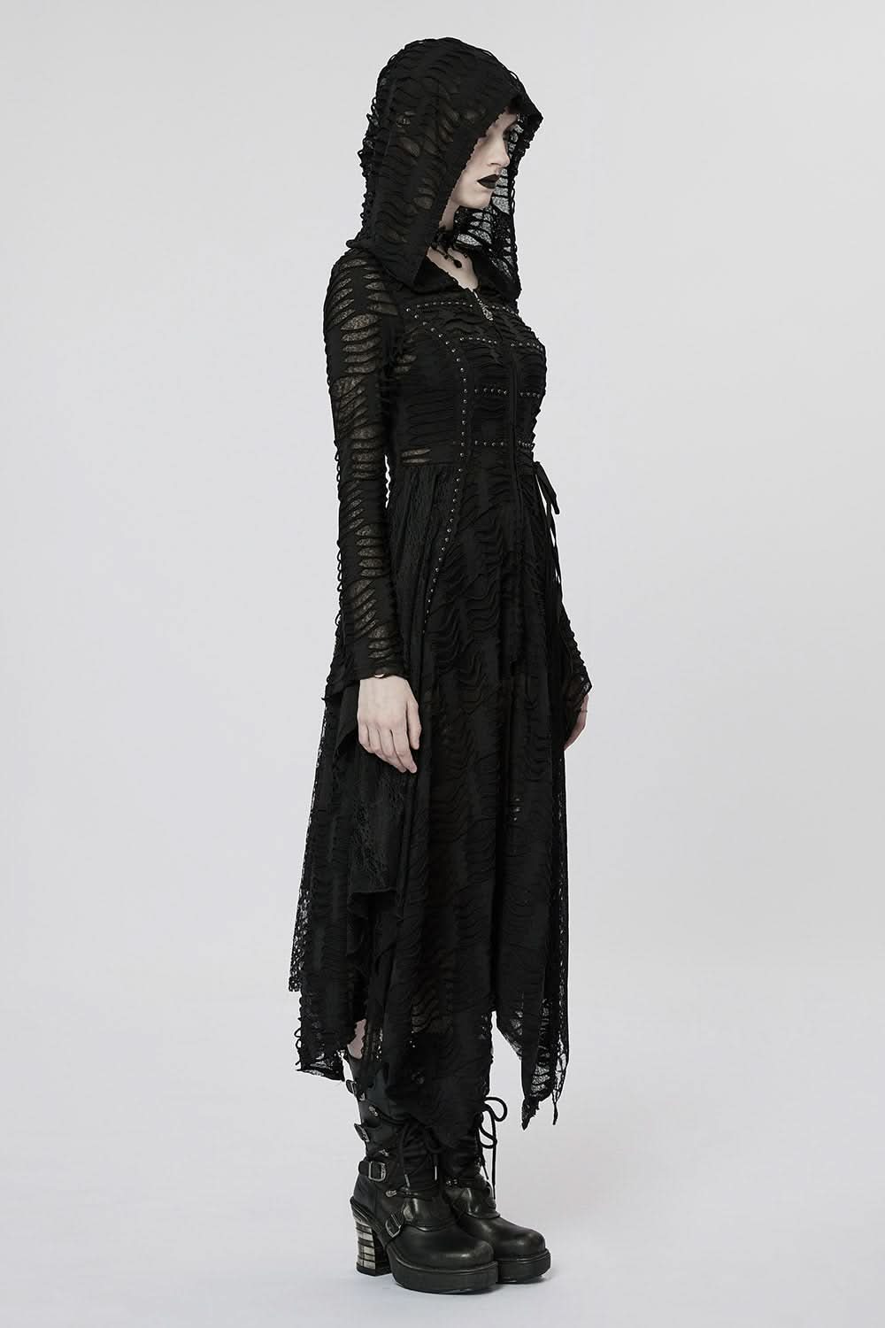 Neon Nightfall Distressed Coat - PunkRave