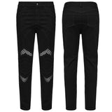 Charon Men's Punk Structure Slim Pants in Black