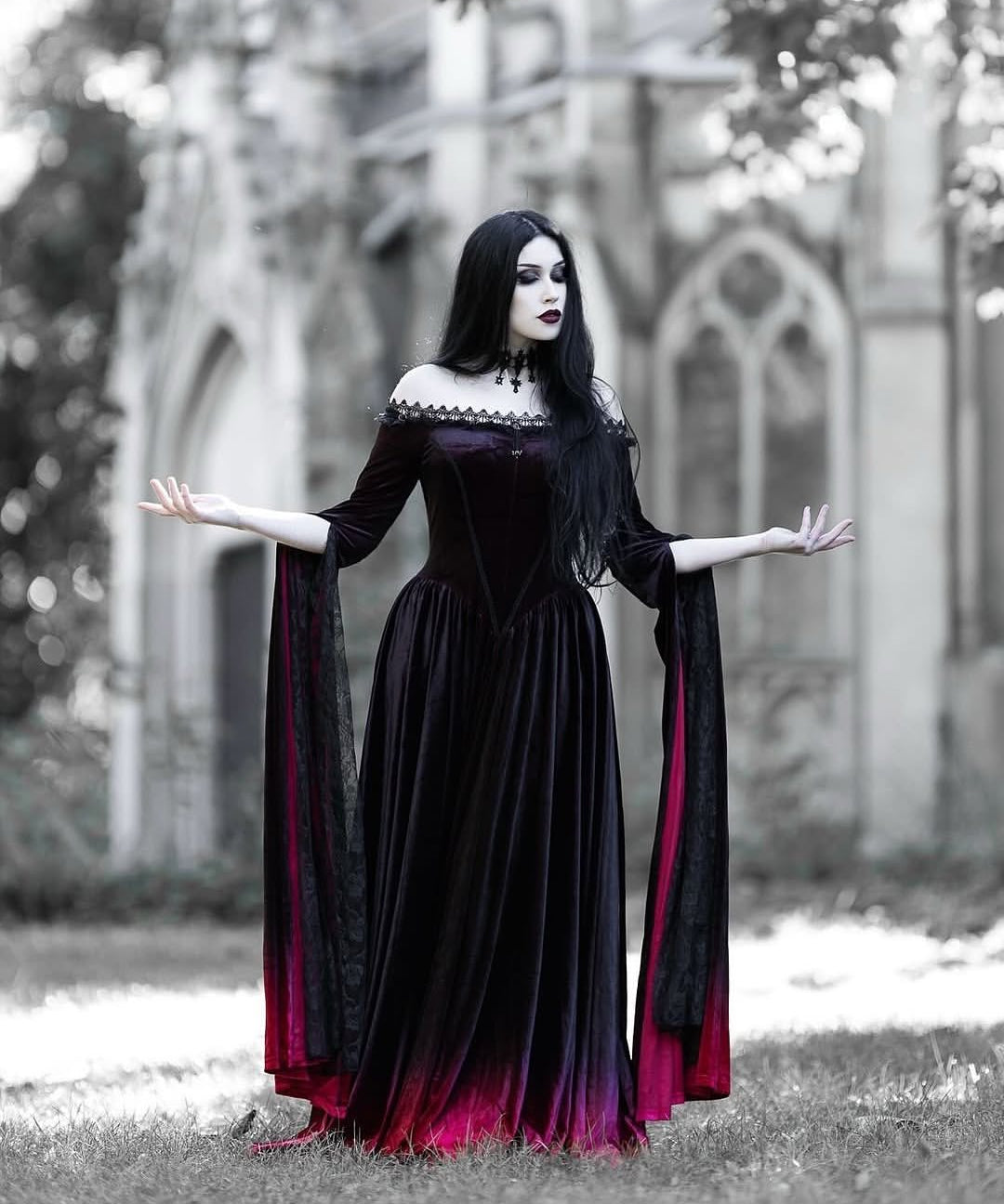 Elvira Gradient Ball Gown worn by @alpravena