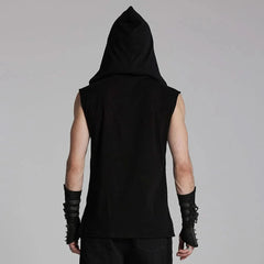 Shadowlace Punk Black Hooded Vest PunkRave