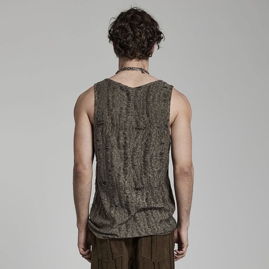 Oblivion Tank Top (Brown) - PunkRave