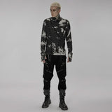 Mephistopheles Studded Turtleneck (Black and White) - PunkRave