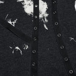 Mephistopheles Studded Turtleneck (Black and White) - PunkRave