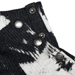 Mephistopheles Studded Turtleneck (Black and White) - PunkRave