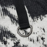 Mephistopheles Studded Turtleneck (Black and White) - PunkRave