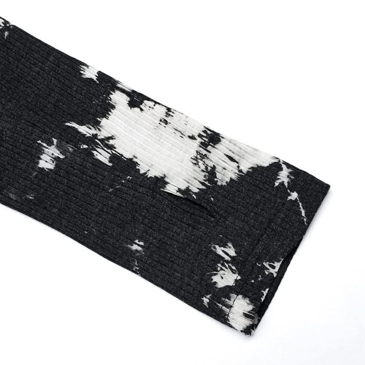 Mephistopheles Studded Turtleneck (Black and White) - PunkRave