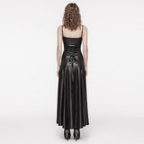 Eremitic PU Slip Dress - PunkRave