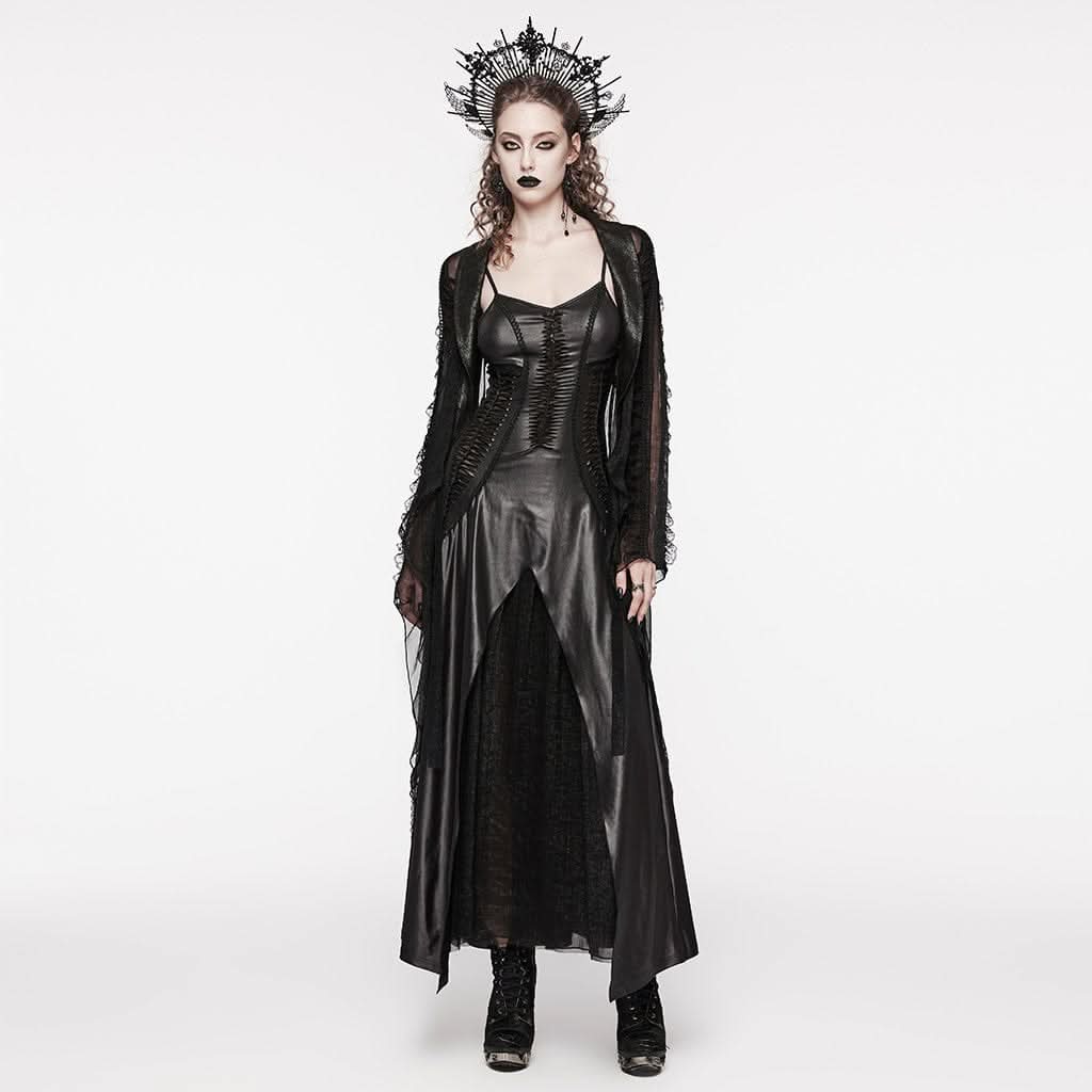 Eremitic PU Slip Dress - PunkRave