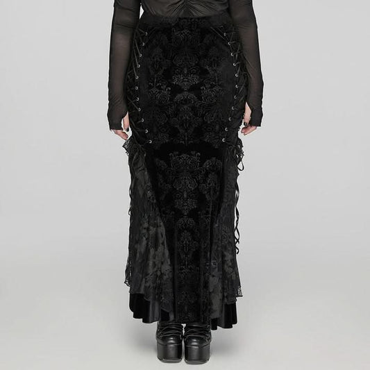 Vehemence Velvet Skirt - PunkRave