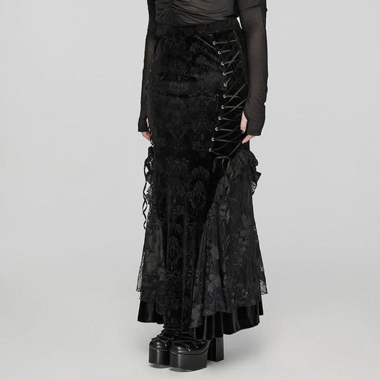 Vehemence Velvet Skirt - PunkRave
