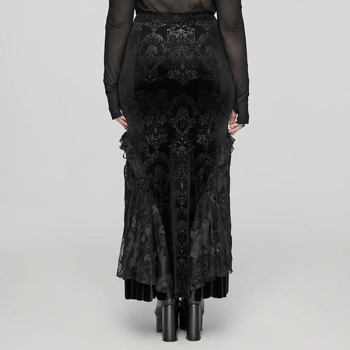 Vehemence Velvet Skirt - PunkRave