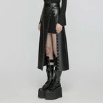 Hexmor Faux Leather Skirt - PunkRave