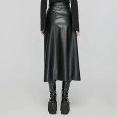 Hexmor Faux Leather Skirt - PunkRave