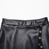 Hexmor Faux Leather Skirt - PunkRave