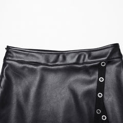 Hexmor Faux Leather Skirt - PunkRave