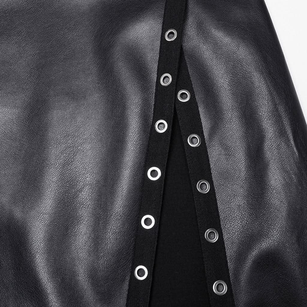 Hexmor Faux Leather Skirt - PunkRave