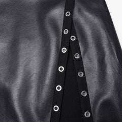 Hexmor Faux Leather Skirt - PunkRave