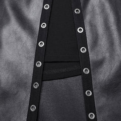 Hexmor Faux Leather Skirt - PunkRave