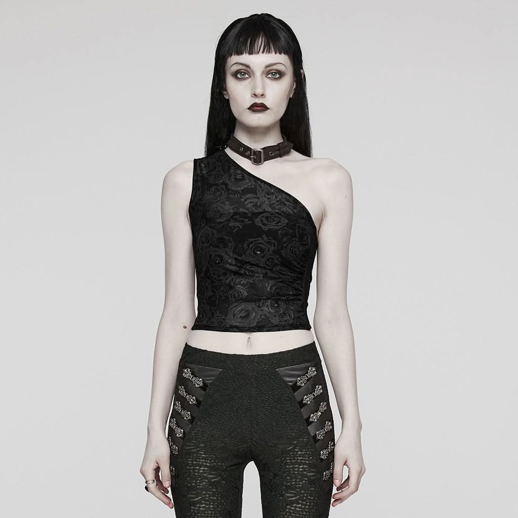 Oracle Printed Top (Black) - PunkRave
