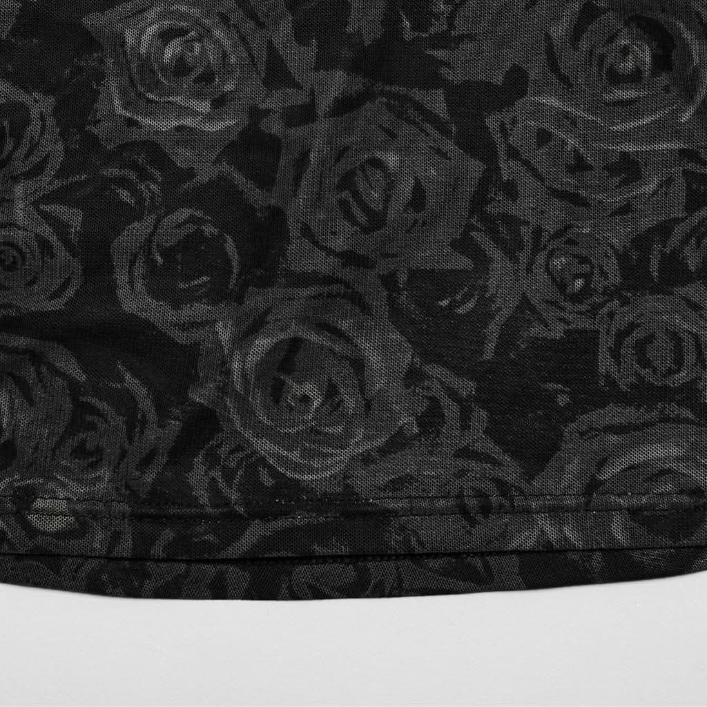 Oracle Printed Top (Black) - PunkRave