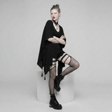 The Shawl Ritual — gothic shawl set on model, side view